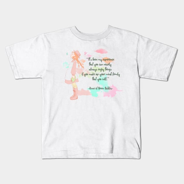 Anne1 Kids T-Shirt by PsychoDelicia